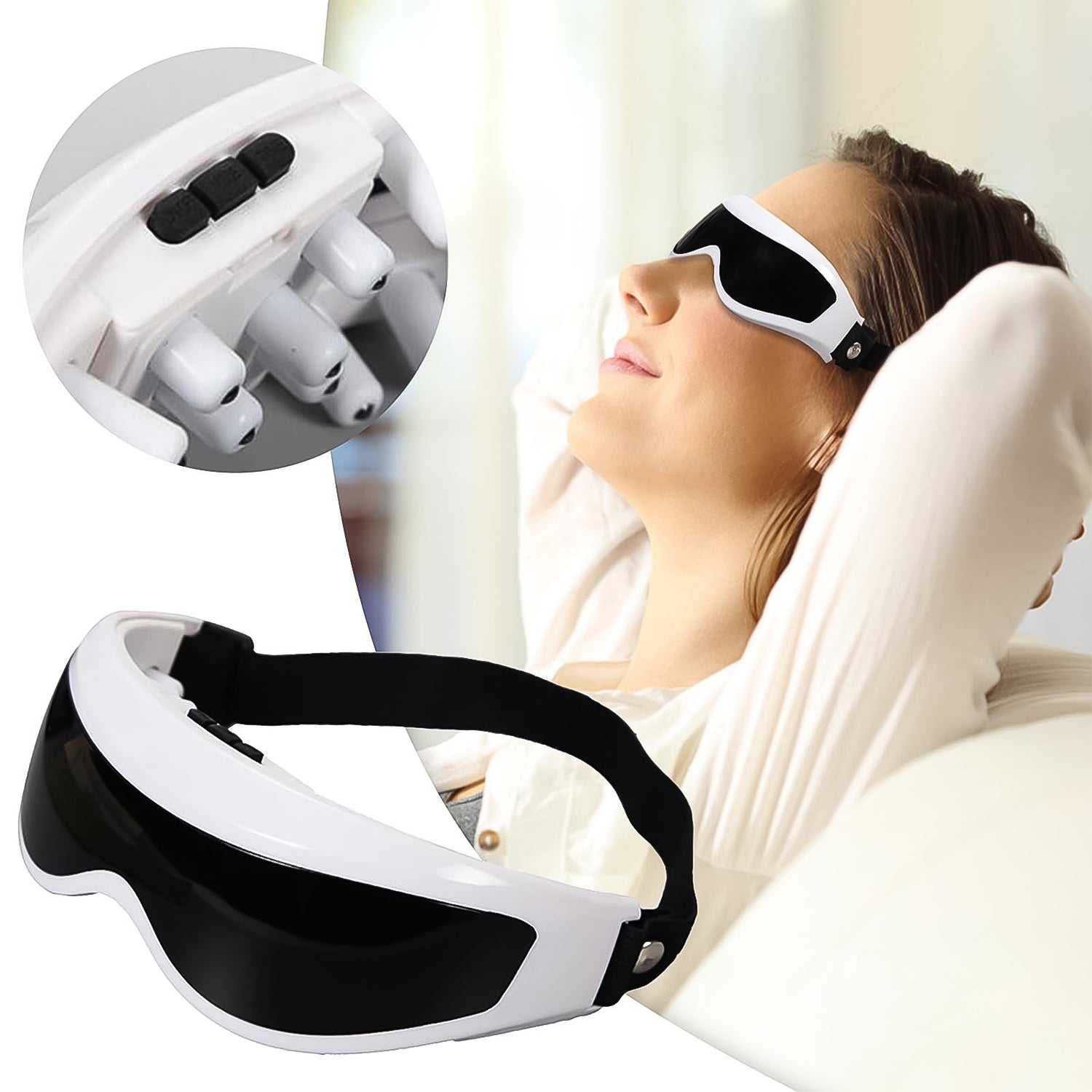 Electric Eye Massager With Adjustable Elastic Band (1 Pc) Electric Eye Massager With Adjustable Elastic Band (1 Pc)